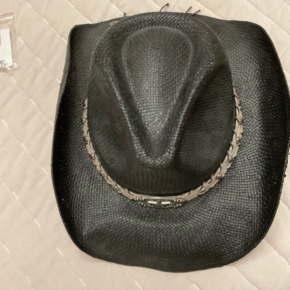 Peter Grimm Black Cowboy Hat with Silver Star Band - Picture 2 of 3